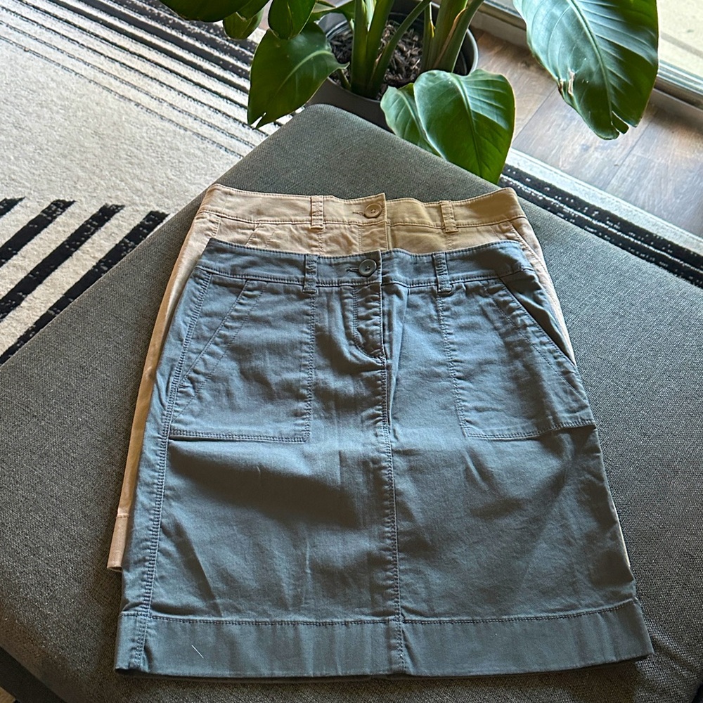 NEW Loft Gray/Tan Women's Straight Skirt